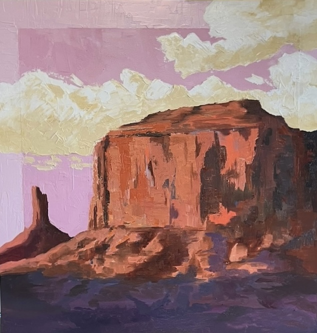 Abstract landscape painting